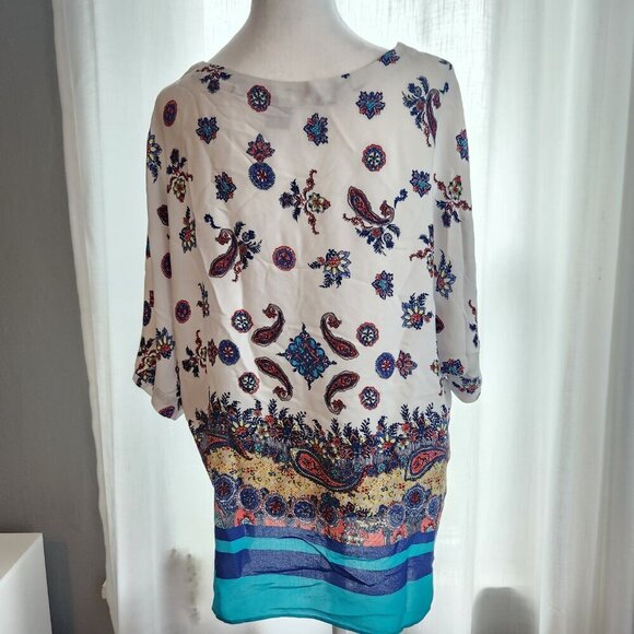 Ann Taylor Loose Flowy Tunic Blouse. Size Large - Picture 7 of 9